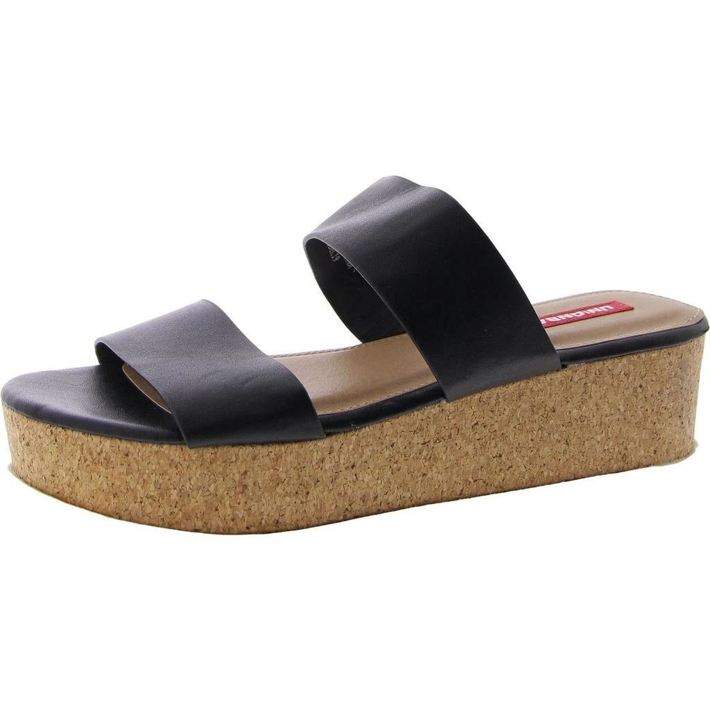UNIONBAY ZOZO Womens Faux Leather Slip On Slide Sandals 1