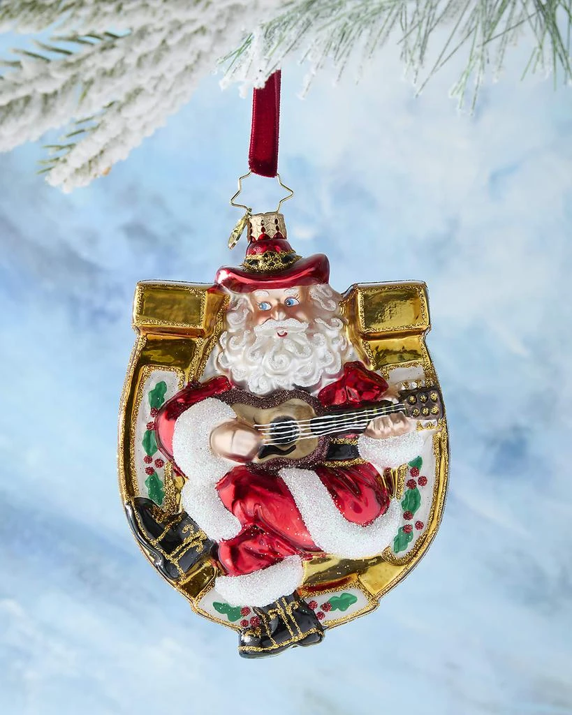 Christopher Radko Santas Lucky Tune Christmas Ornament 1