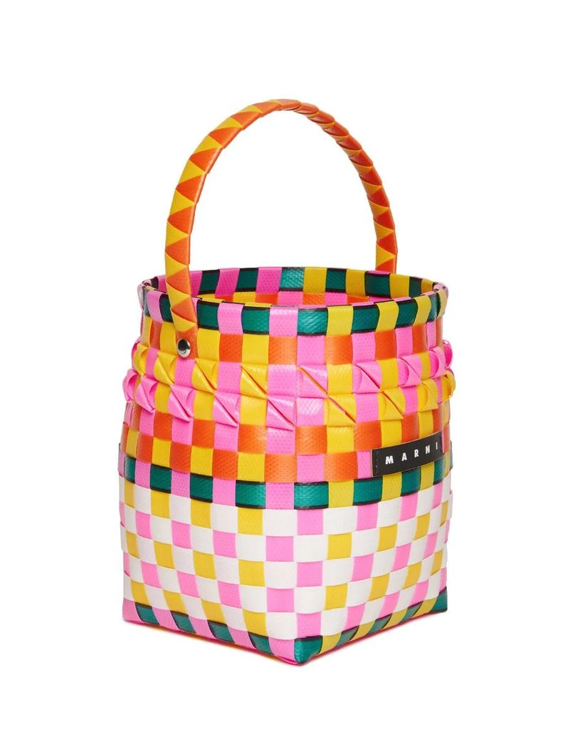 Marni Marni Kids Logo Patch Checked Shoulder Bag 3