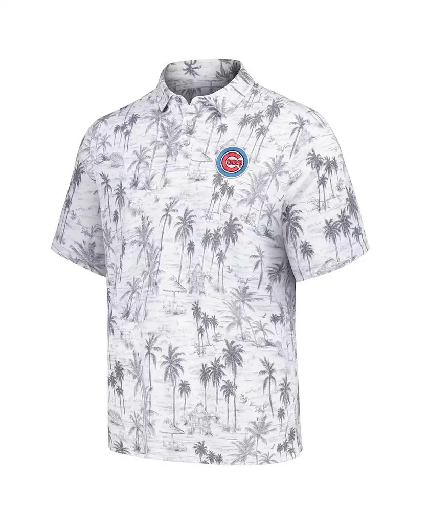 Tommy Bahama Men's Gray Chicago Cubs Sport Cabana Shores IslandZone Tri-Blend Polo 3