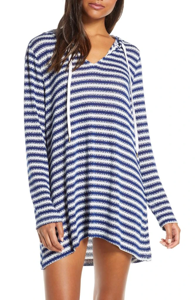 La Blanca Slouchy Hooded Sweater Cover-Up Tunic 1