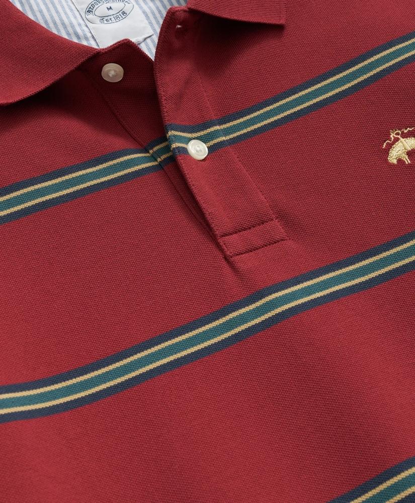 Brooks Brothers Golden Fleece® Multi Striped Long Sleeve Polo in Supima® Cotton