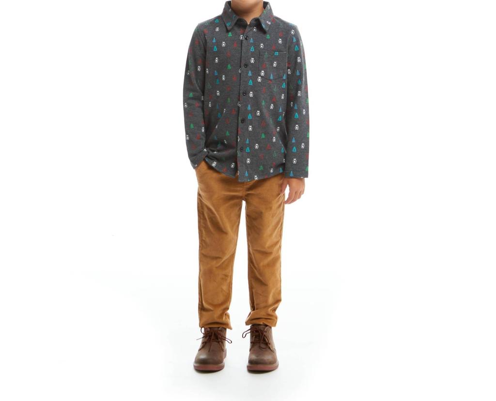 Andy & Evan Andy & Evan - Holiday Knit Buttondown Set