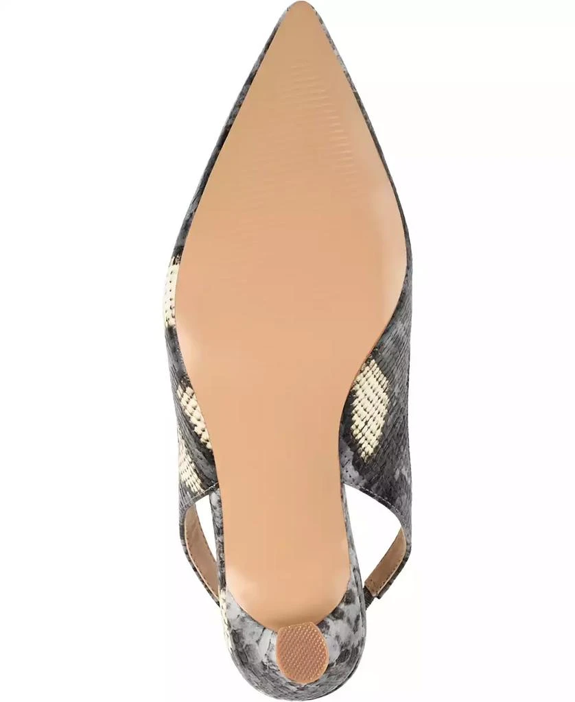 Journee Collection Women's Mikoa Slingback Pointed Toe Kitten Heels 5