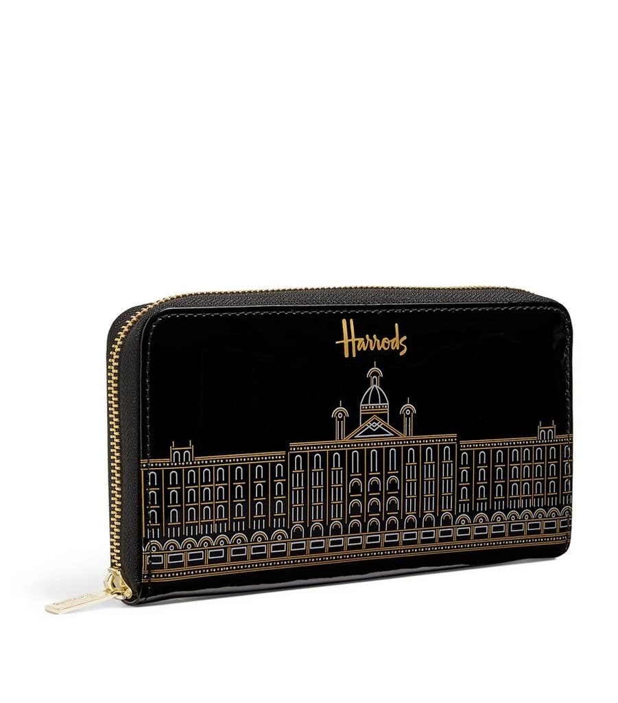 Harrods Gold Outline Building Long Wallet 3