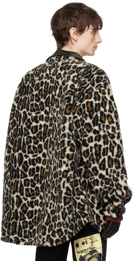 MAISON MARGIELA Black & Beige Leopard Print Jacket 3