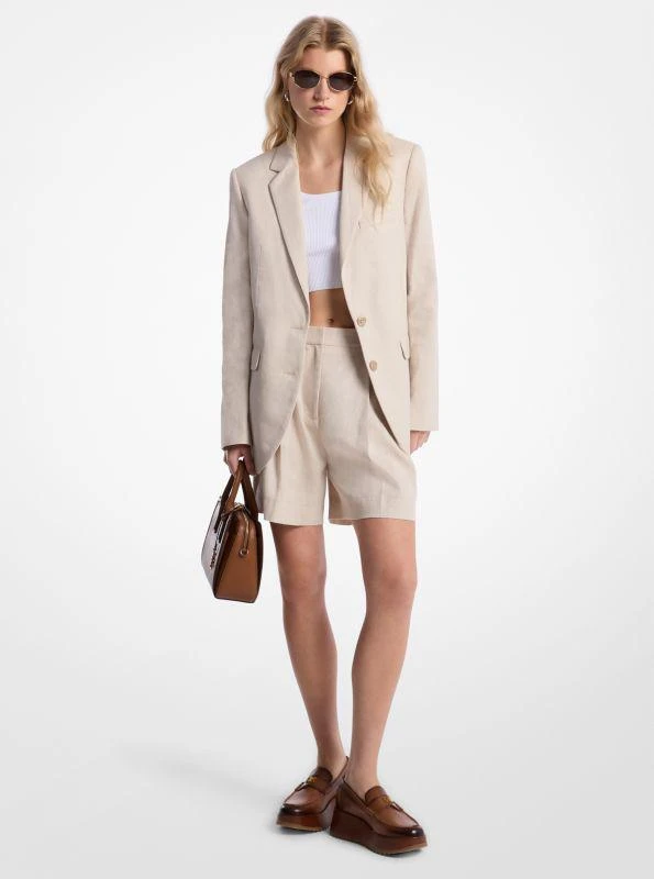 Michael Kors Linen and Cotton Twill Blazer