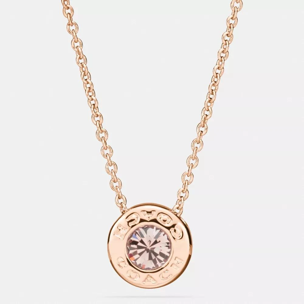 Coach Open Circle Stone Necklace