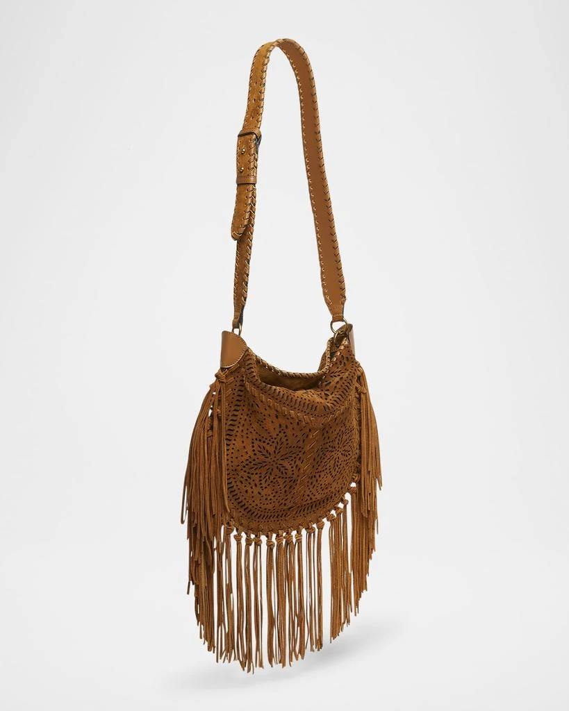 Isabel Marant Oskan Cutout Fringe Suede Crossbody Bag 6