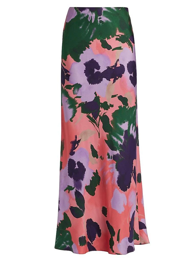 FIGUE Julita Floral Silk Pull-On Maxi Skirt 1