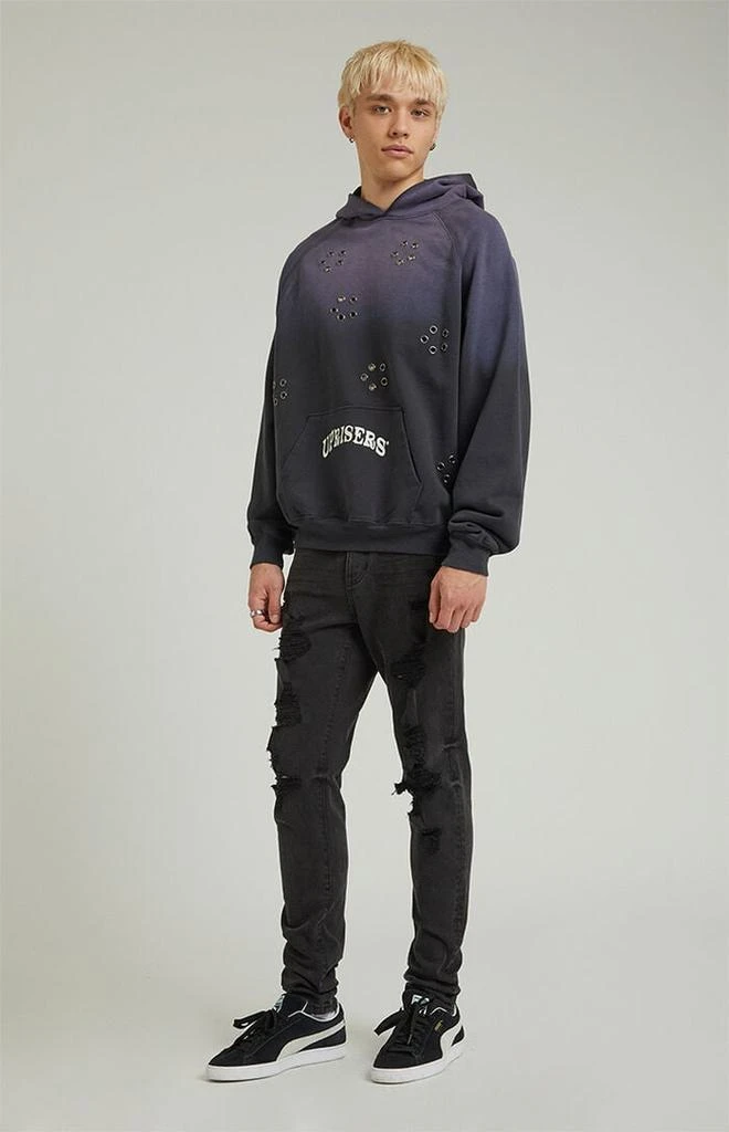 PacSun Stacked Skinny Black Destroyed Jeans 1