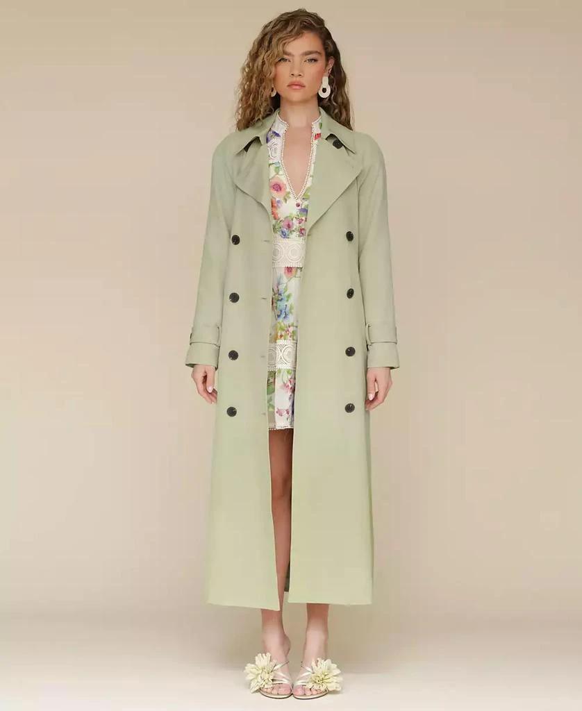 Avec Les Filles Women's Double-Breasted Maxi Trench Coat 5