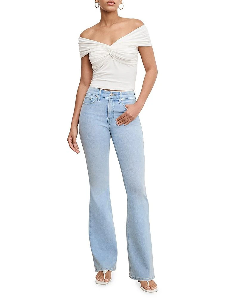 Good American Soft Tech Good Legs Boot-Cut Flared Jeans 2