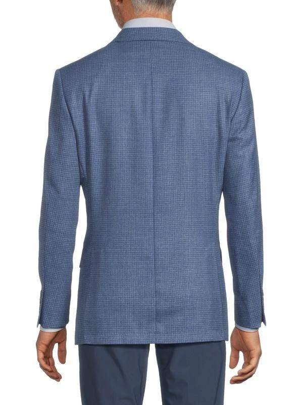 Hart Schaffner Marx ​Mini Check Wool Two-Button Notch Lapel Blazer 2