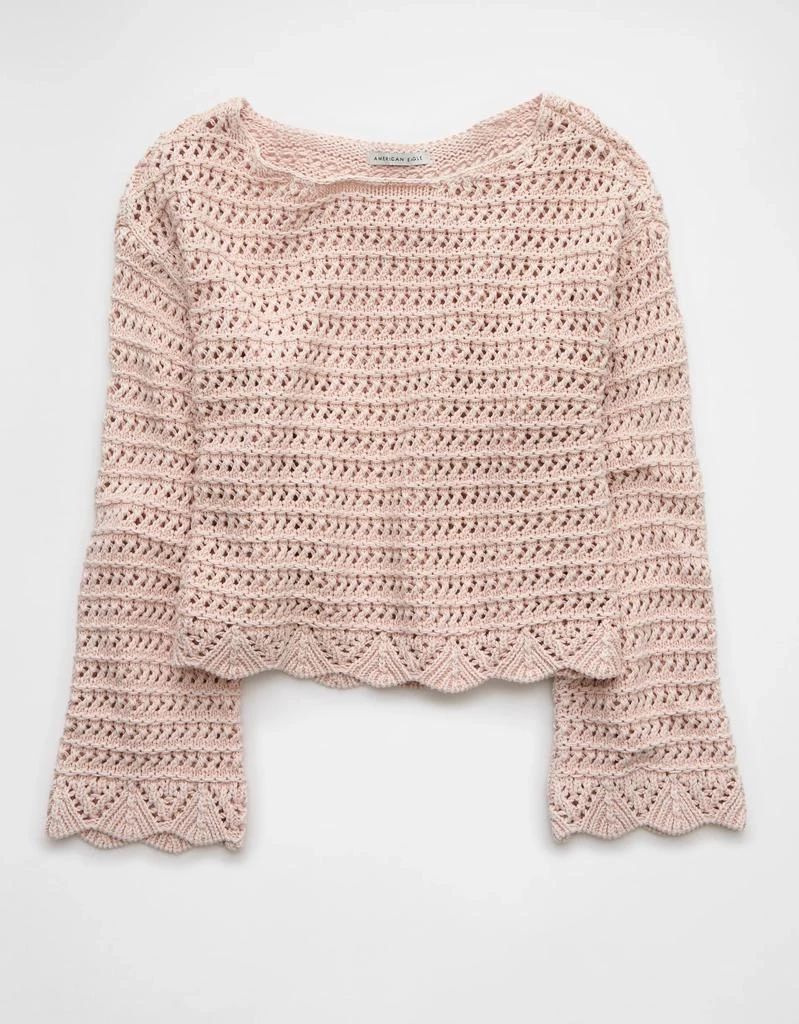 AE AE Ballet Neck Open Knit Sweater 3