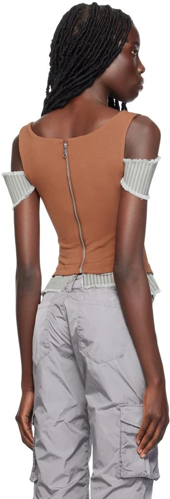 Miaou Brown Renata Corset Top 3