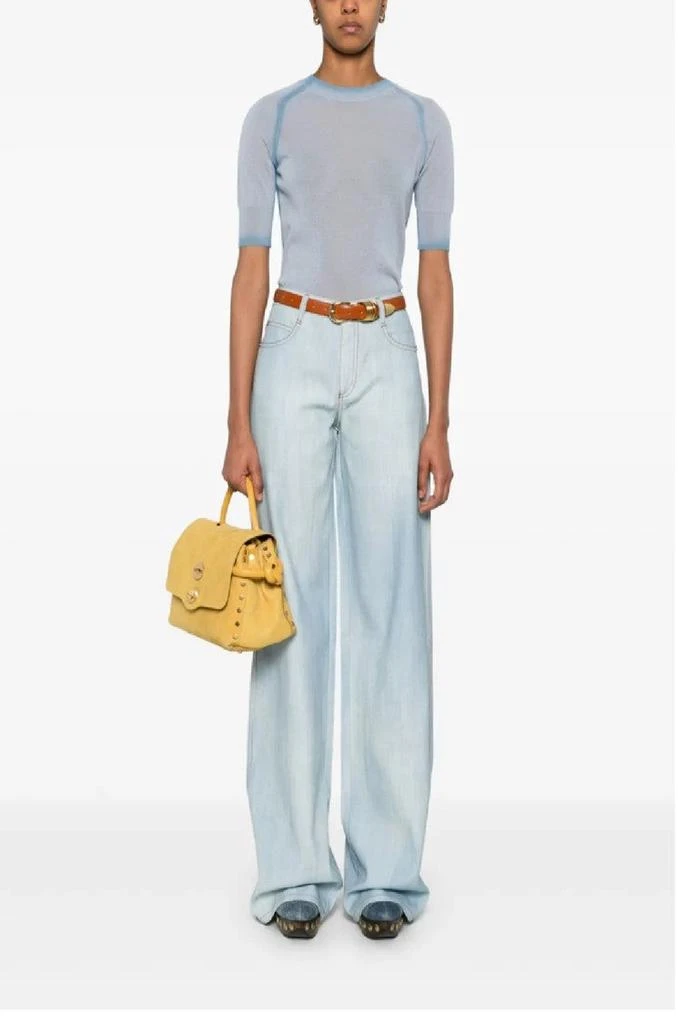 ERMANNO High-Waist Wide-Leg Denim Jeans 2