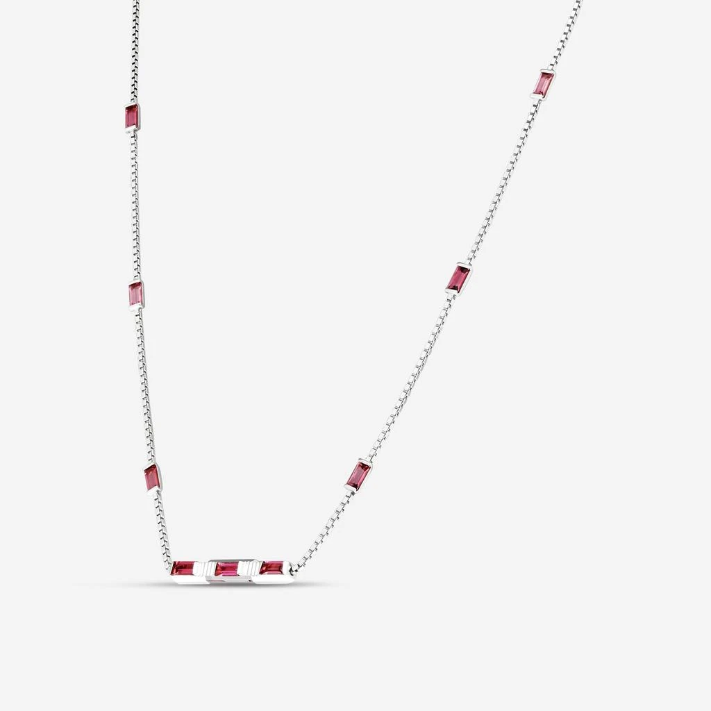 Gucci Gucci Link to Love 18K White Gold Rubellite Pendant Necklace YBB70239400100U-copy 2