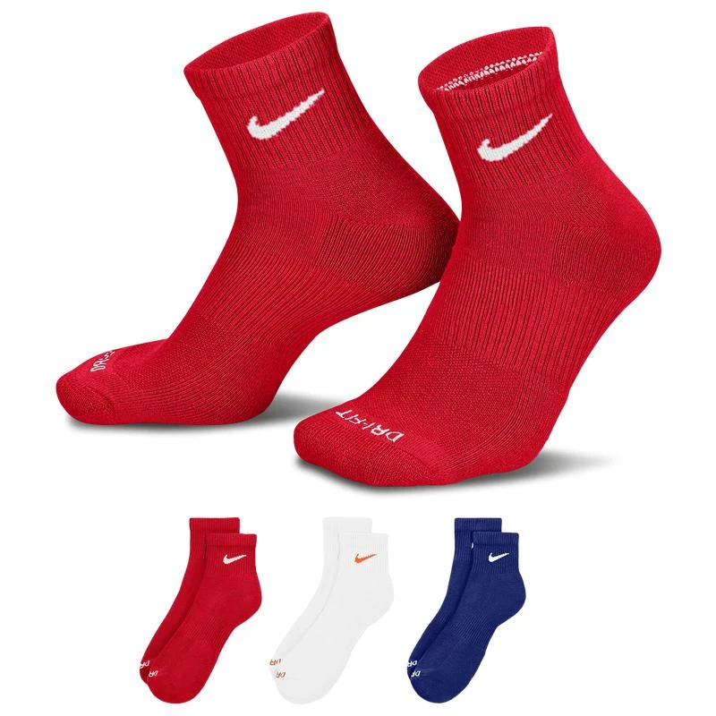 NIKE Nike 3 Pack Dri-FIT Plus Quarter Socks - Men's 1