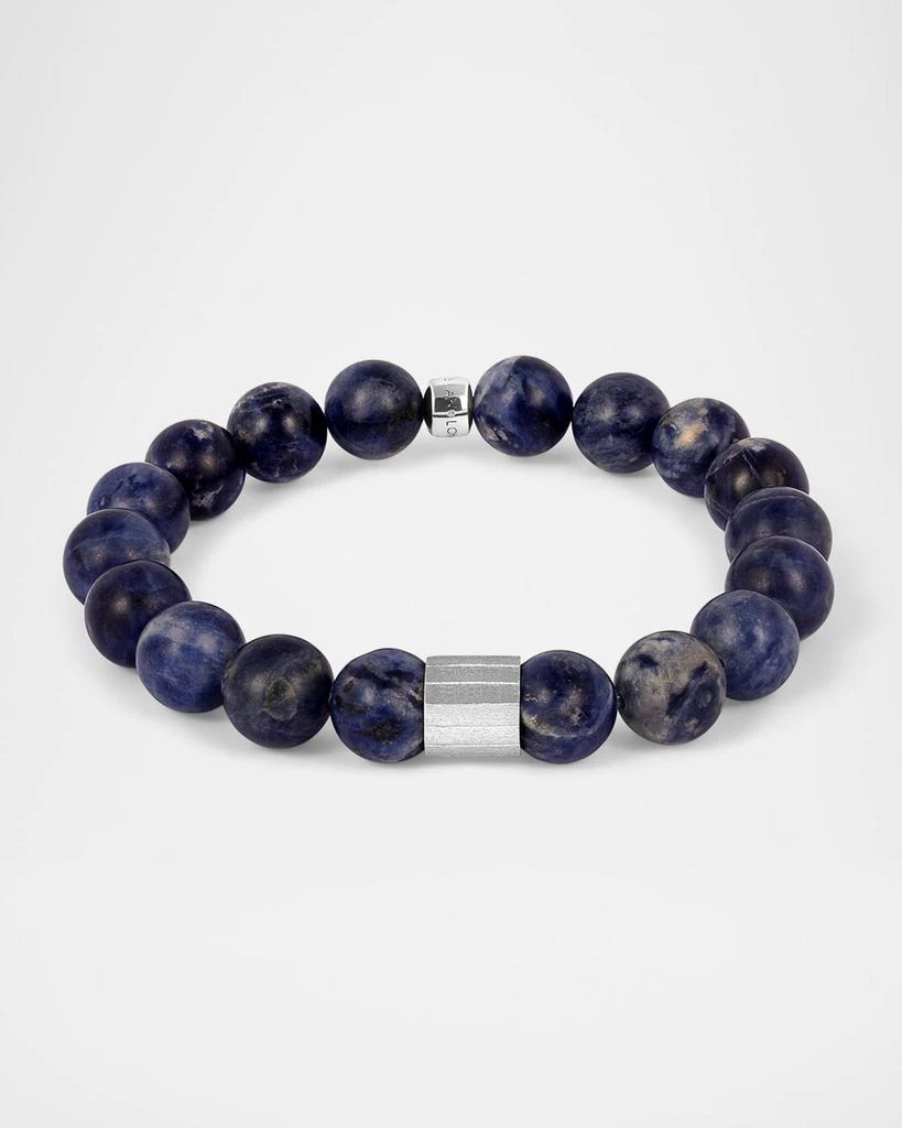 Tateossian Men
s Maxi Pop Semi-Precious Sodalite Beaded Bracelet