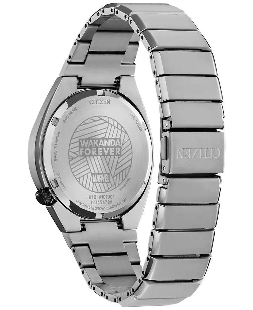 Citizen Eco-Drive Men's Marvel Black Panther Super Titanium Bracelet Watch 41mm 3