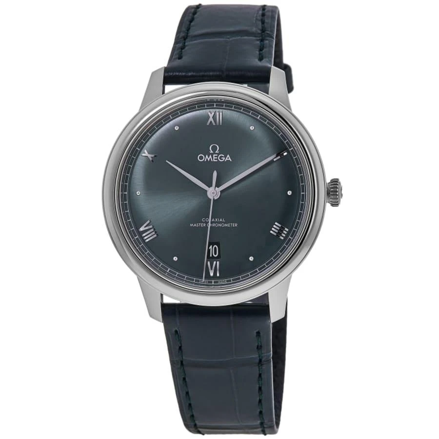 Omega De Ville Prestige Co-Axial Master Chronometer 40mm Automatic Green Dial Leather Strap Men's Watch 434.13.40.20.10.001 1