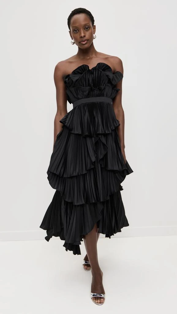 AMUR Judah Scallop Pleated Dress 1