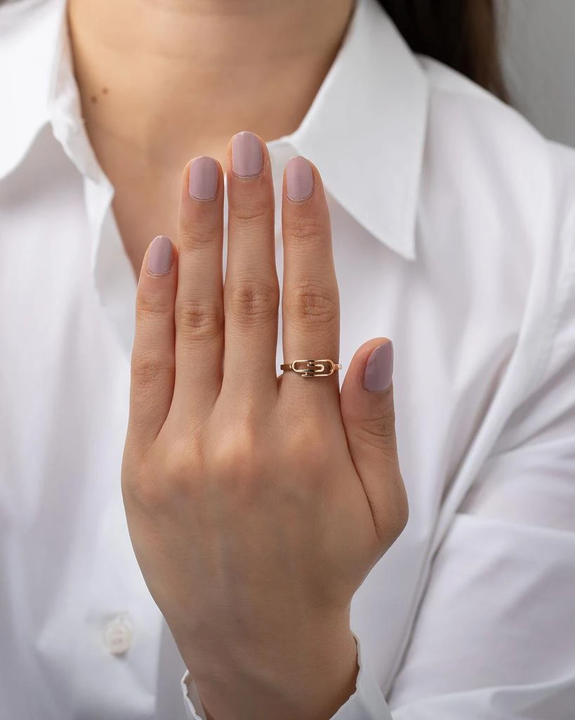 Zoe Lev 14K Yellow Gold Paperclip Ring 3
