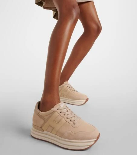 hogan Midi H222 suede platform sneakers 4