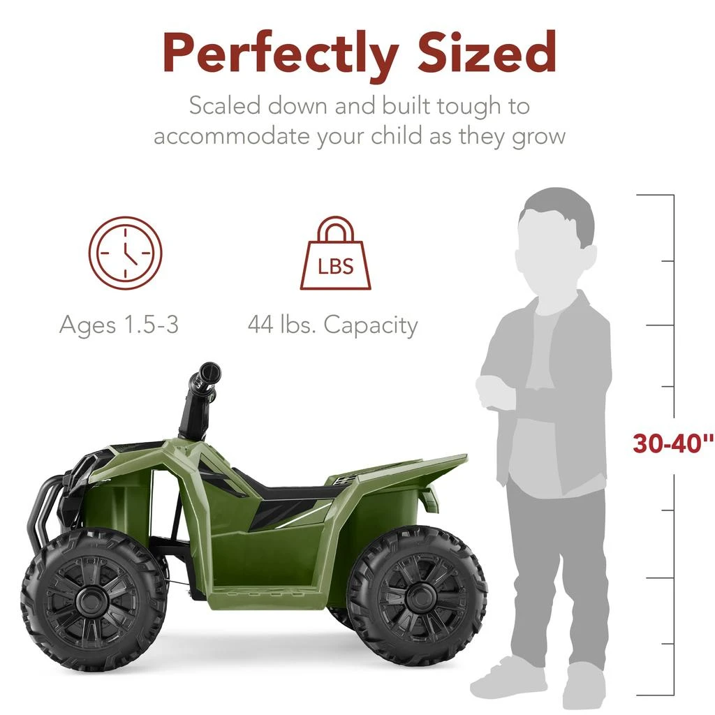 Best Choice Products 6V Kids Ride-On 4-Wheeler Quad ATV Car w/ 1.8mph Max Speed, Treaded Tires 2