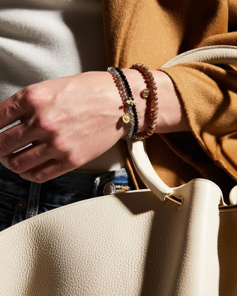 Sydney Evan Sapphire 
Turquoise Evil Eye Chain Bracelet 6