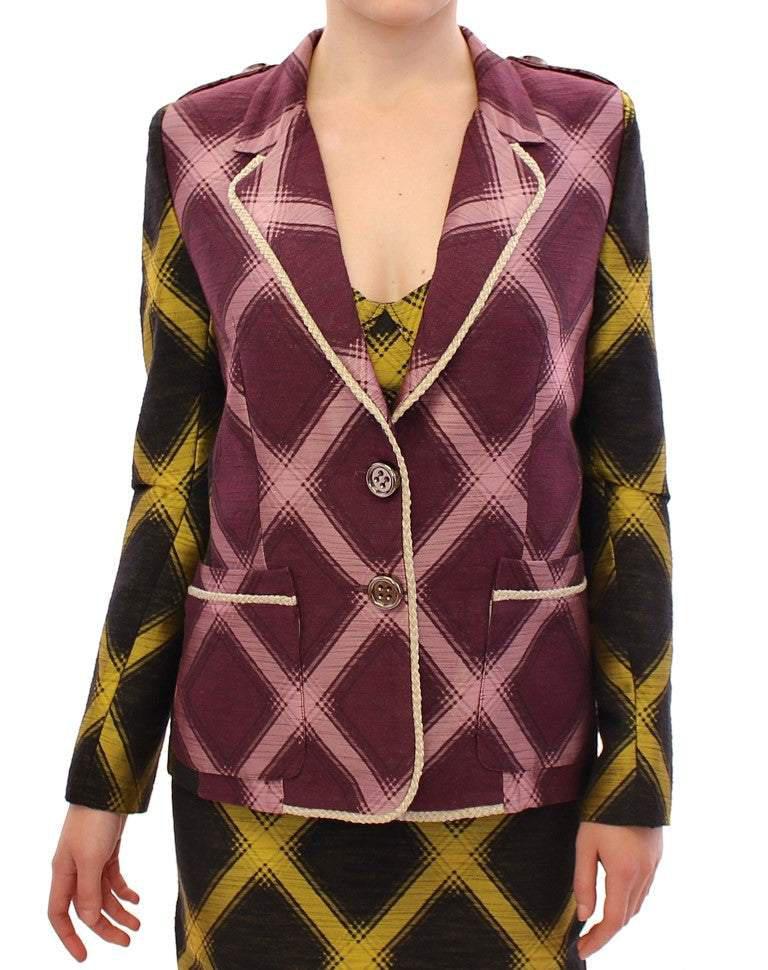 House of Holland House of Holland Purple checkered blazer jacket