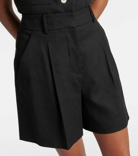 VERONICA BEARD Noemi high-rise linen-blend shorts 4