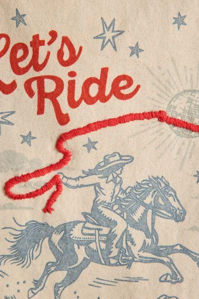 Urban Outfitters Let’s Ride Embroidered Western Flag Tapestry 3