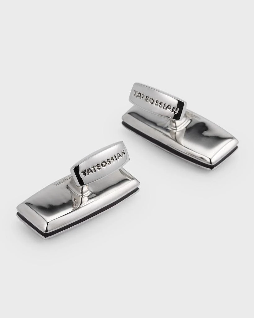 Tateossian Men's Azurite Rectangle Cufflinks 4