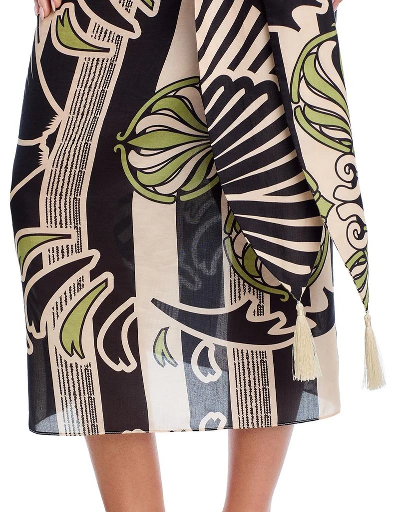 Juan de Dios UAN DE DIOS Printed Side Tie Skirt Swim Cover-Up 3