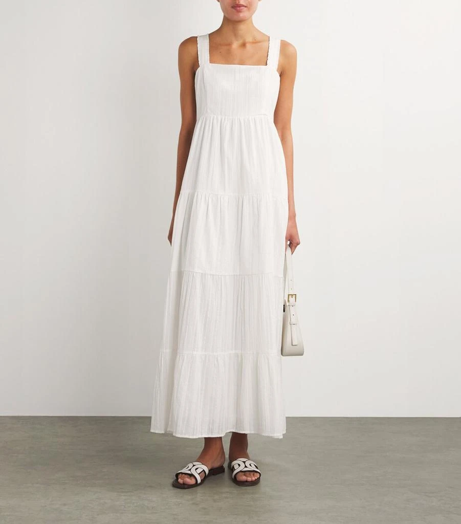 chinese dress ladies Dune Cotton Gauze Wesley Dress - Cocoa Reef Stripe main image 1