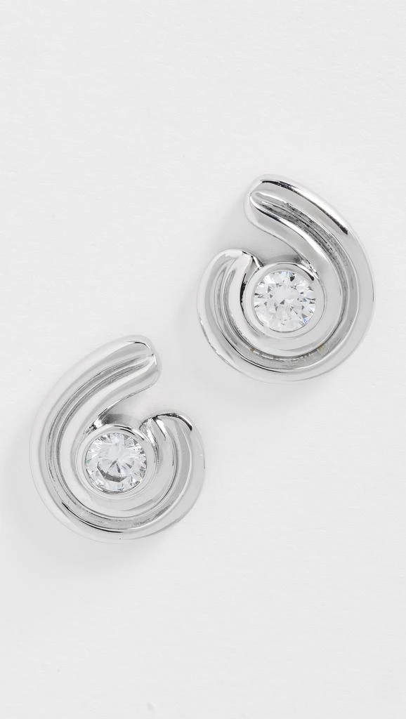 Luv AJ Wave Bezel Twist Studs 1