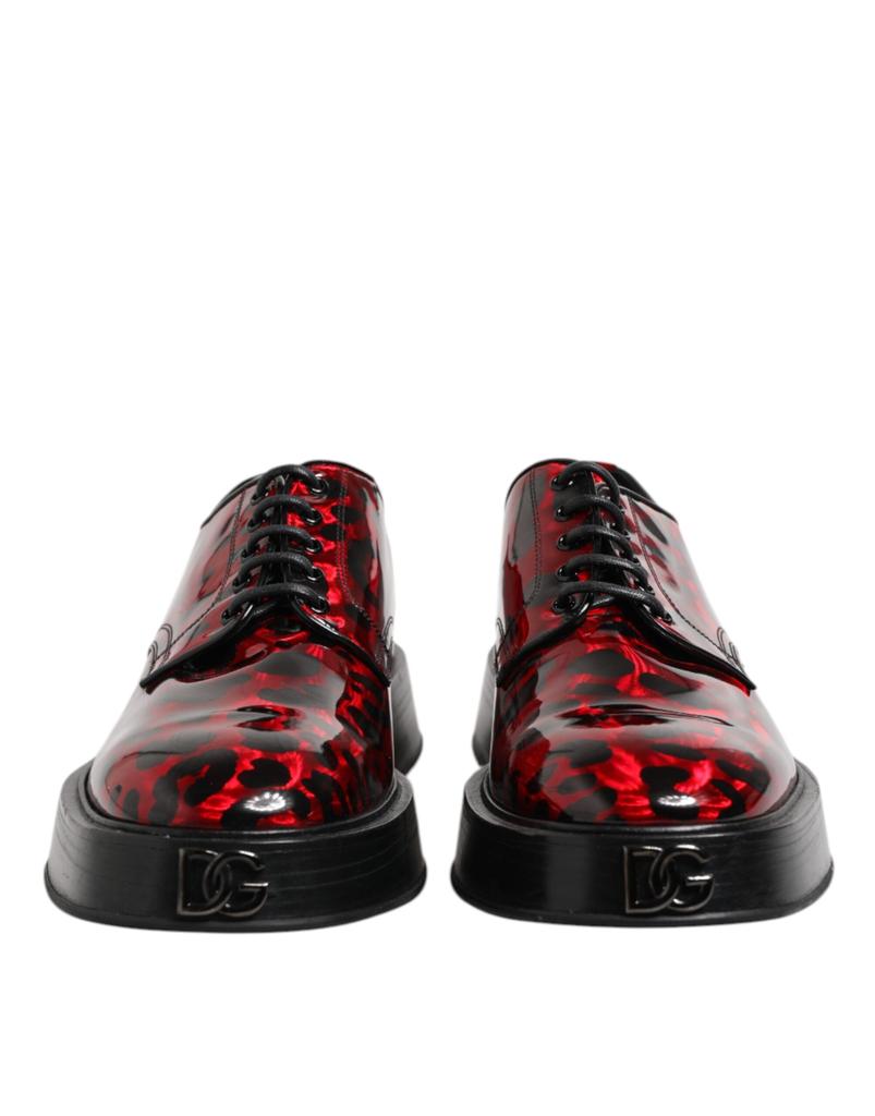 Dolce & Gabbana Leopard Derby Formal Men Dress Men's Shoes