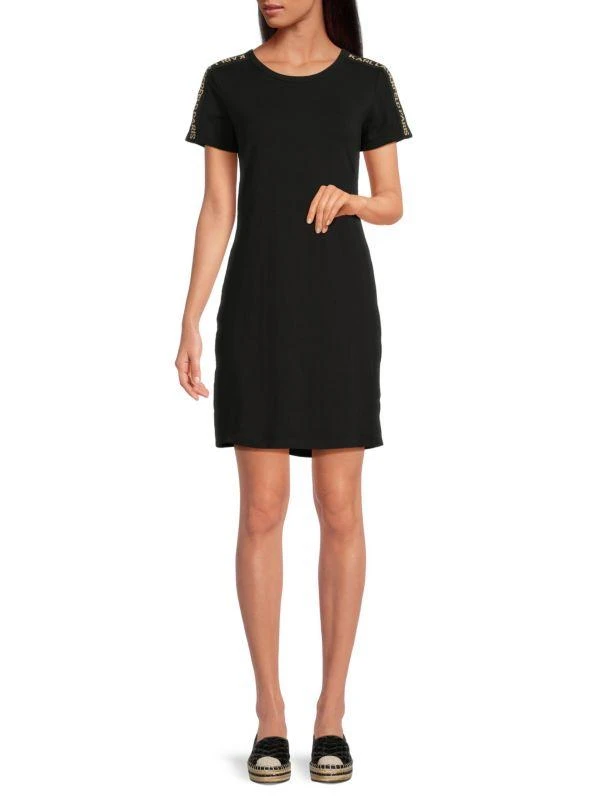 Karl Lagerfeld Paris Logo tape Mini T Shirt Dress 1