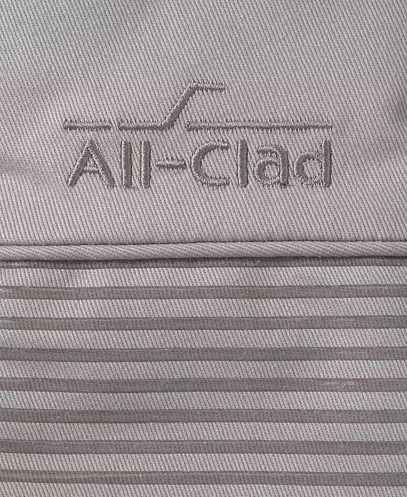 All-Clad Ribbed Silicone Cotton Twill Oven Mitt, Set of 2 2