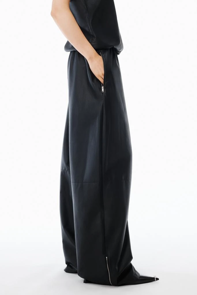 Alexander Wang Track Pant Paper in Leather Mid-Rise 3