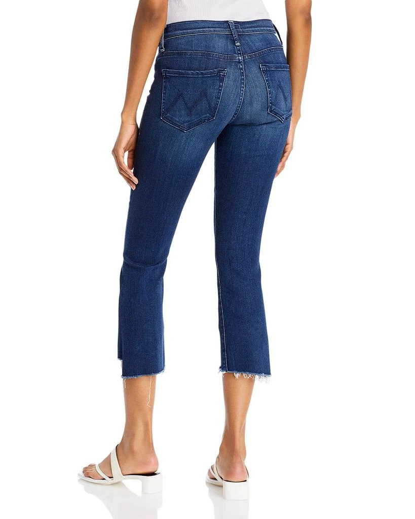 MOTHER The Insider High Rise Crop Step Fray Bootcut Jeans in Tongue and Chic 2