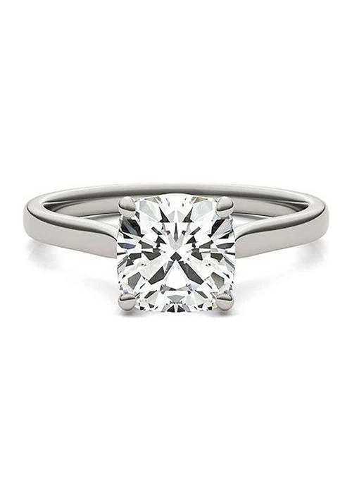 Charles & Colvard Colvard Charles Colvard 2 Ct. T.w. Lab Created Moissanite Cushion Solitaire Ring 4
