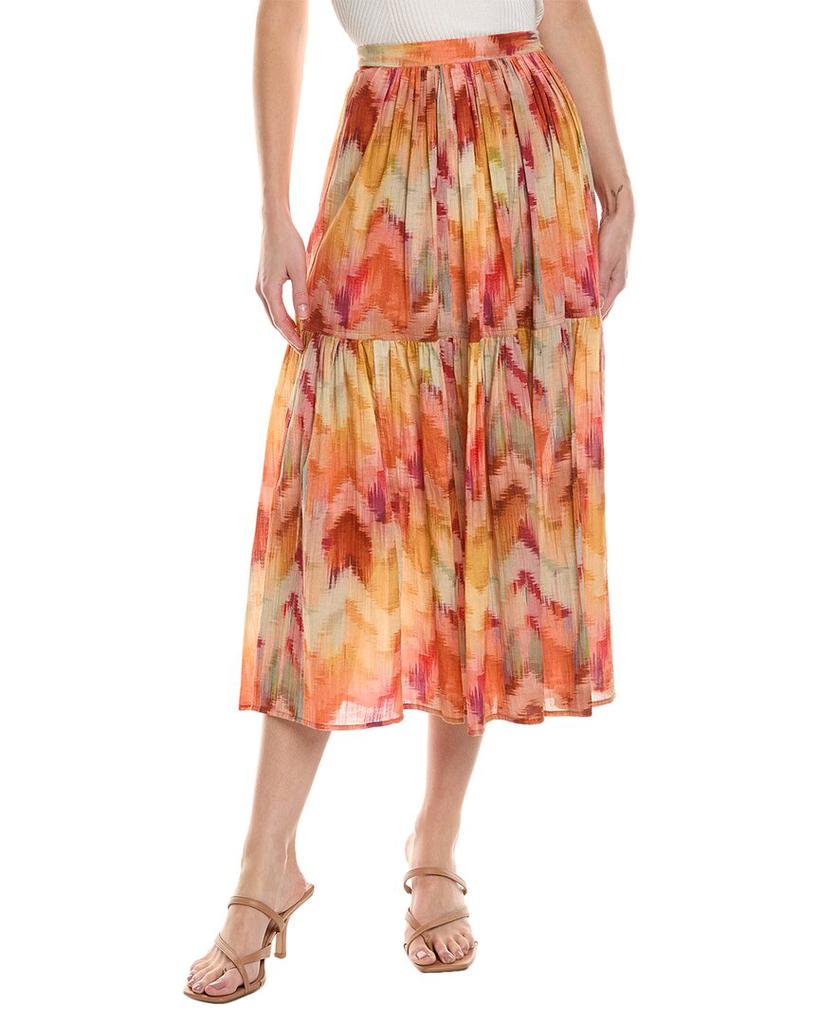 ba&sh Tiered Midi Skirt