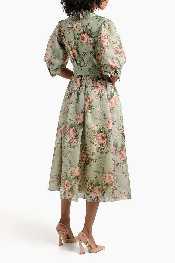 MIKAEL AGHAL Floral-print chiffon midi shirt dress 3