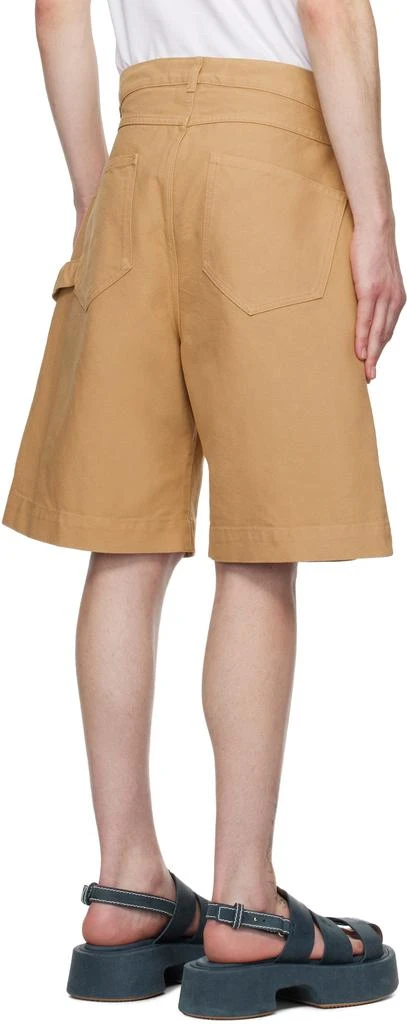 JW Anderson Beige Twisted Workwear Shorts 3