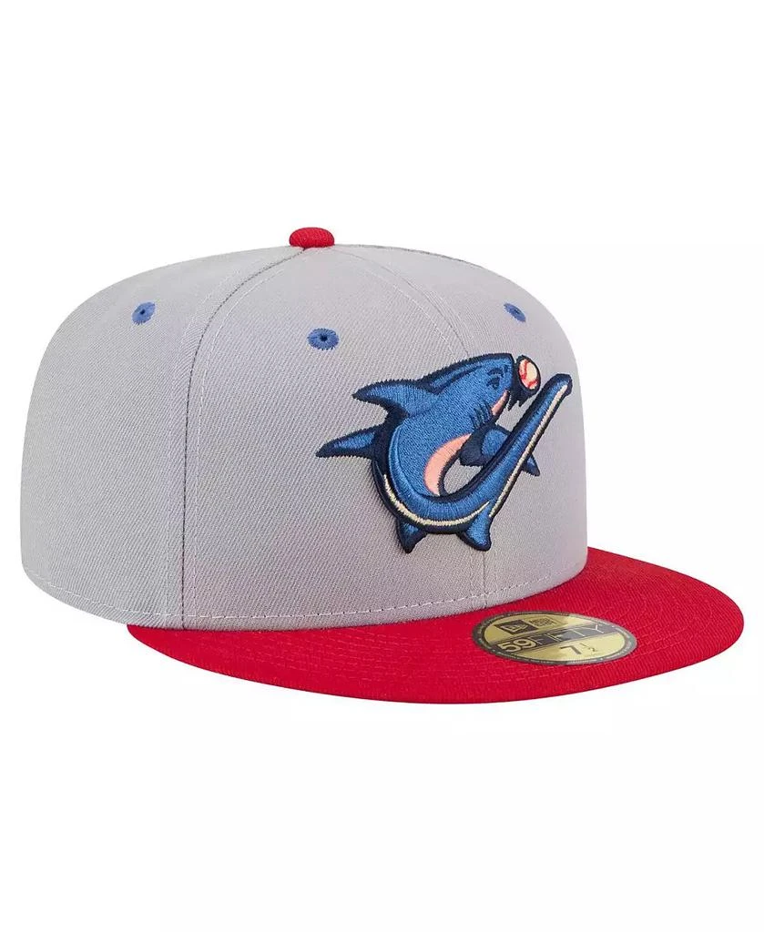 New Era Men's Gray/Red Clearwater Threshers Authentic Collection 59FIFTY Fitted Hat 3