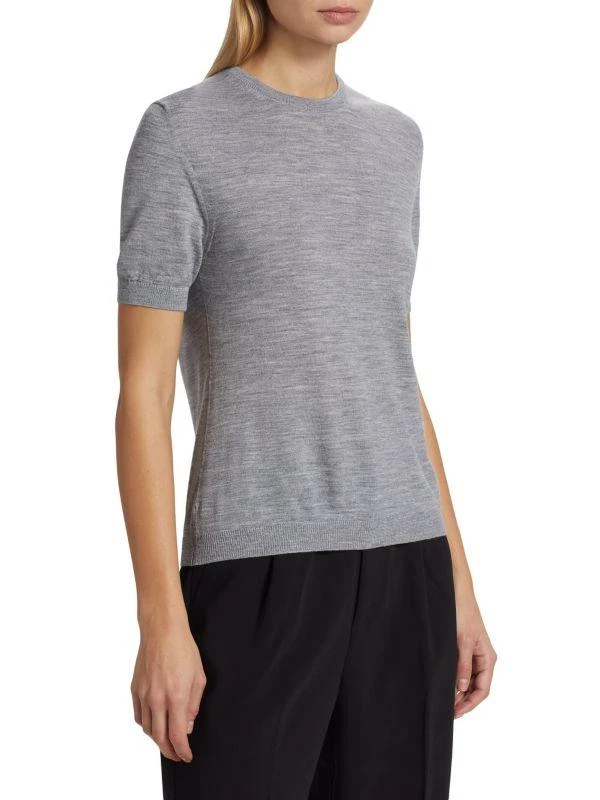 Saks Fifth Avenue Sand Merino Wool T-Shirt 3