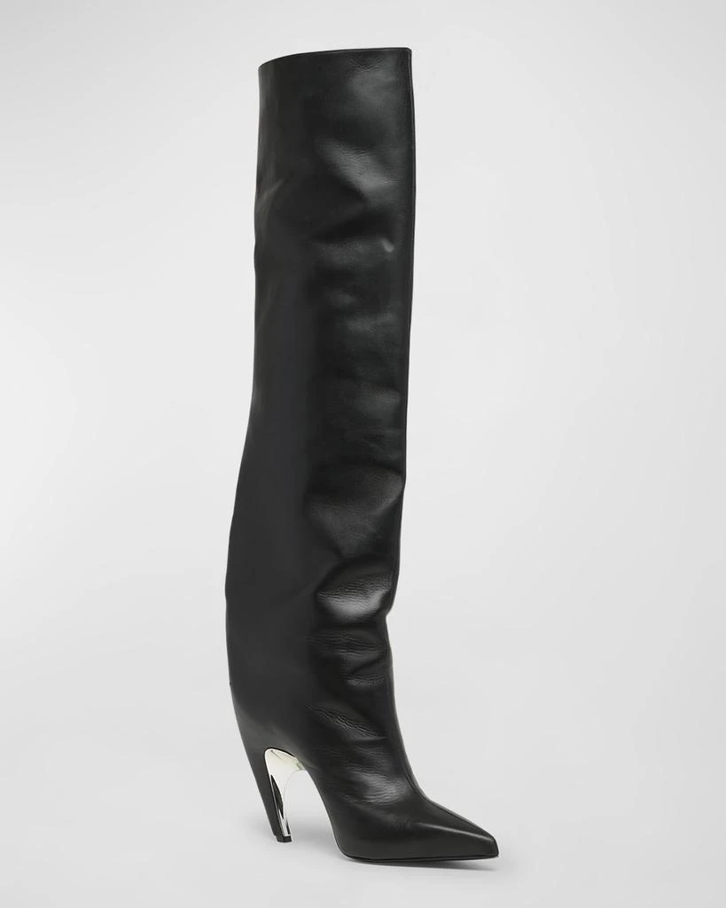 Alexander McQueen Armadillo Leather Over-The-Knee Boots 3